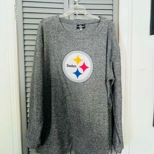 Pittsburgh Steelers Gray Knit Crewneck Sweater